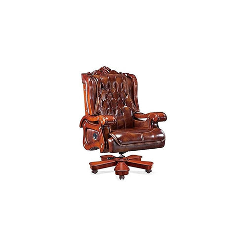 Boss Chair Reclining Office Chair Swivel Chair Minimalist Home Recliner Managerial Chairs Swivel Solid Wood Lifting Research 10 Wheel with Footstool (Size : 35KG)