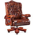 Boss Chair Reclining Office Chair Swivel Chair Minimalist Home Recliner Managerial Chairs Swivel Solid Wood Lifting Research 10 Wheel with Footstool (Size : 35KG)