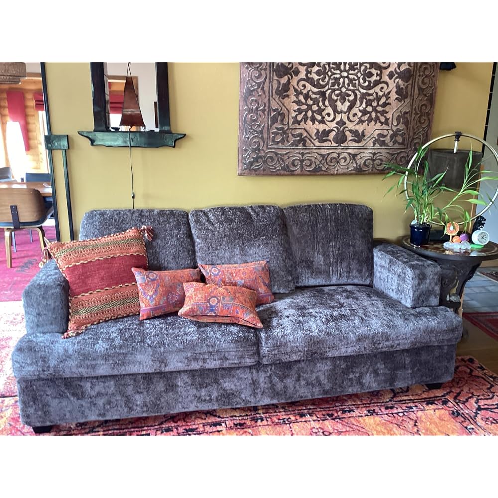 89" Cream White Couches for Living Room, 3 Seater Couch with Deep Seat, Oversized Loveseat Sofa for Apartment and Small Spaces